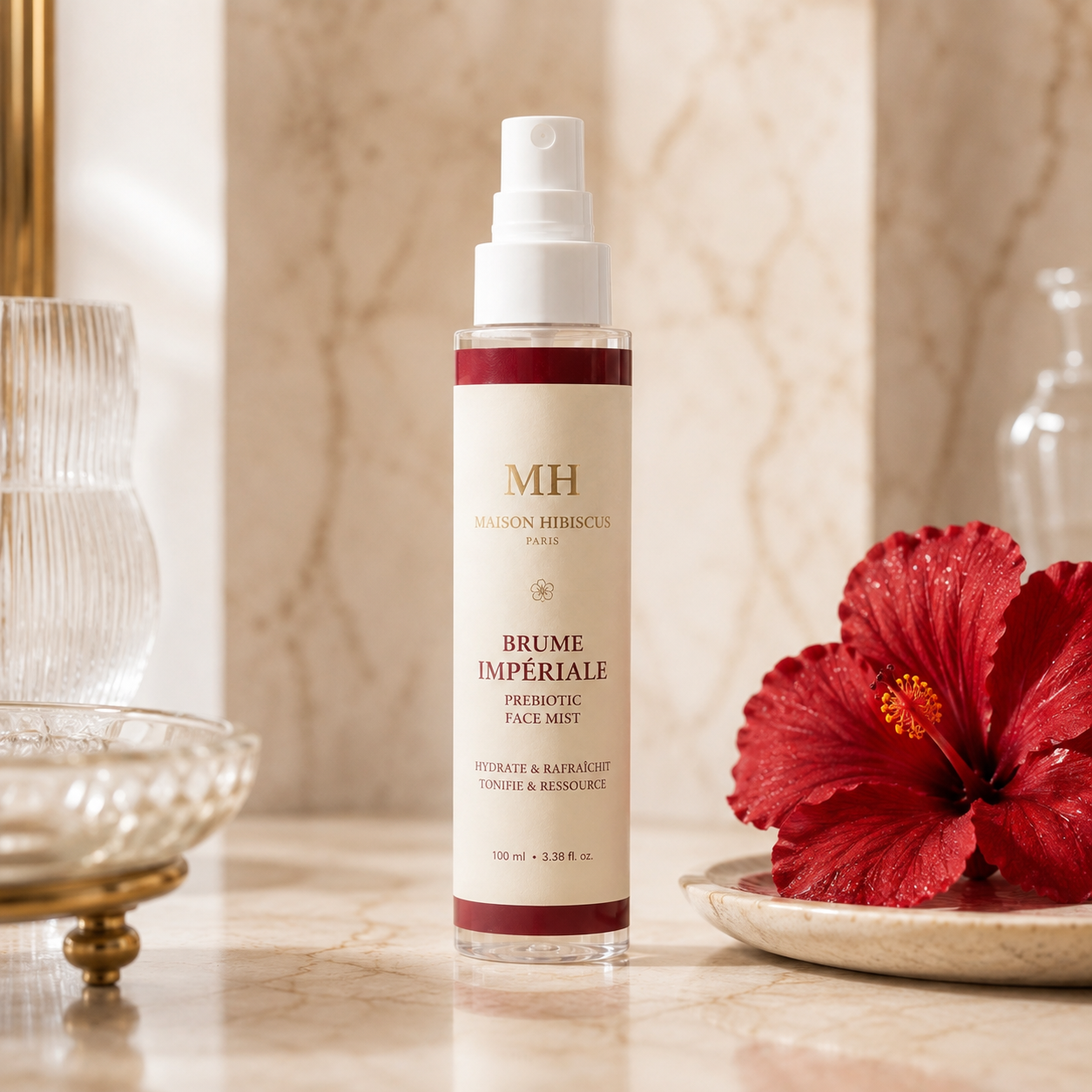 Brume Impériale, soin visage prébiotique en brume — Maison Hibiscus Paris