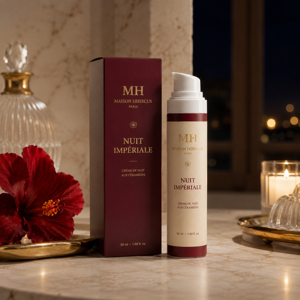 Nuit Impériale, crème de nuit aux céramides — Maison Hibiscus Paris