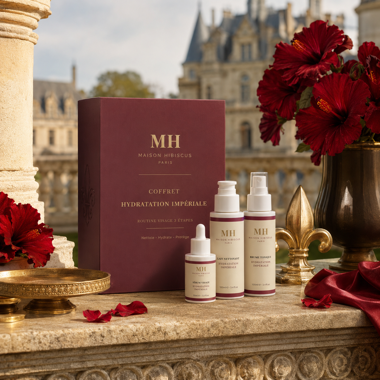 Coffret Hydratation Impériale, soins hydratants visage — Maison Hibiscus Paris