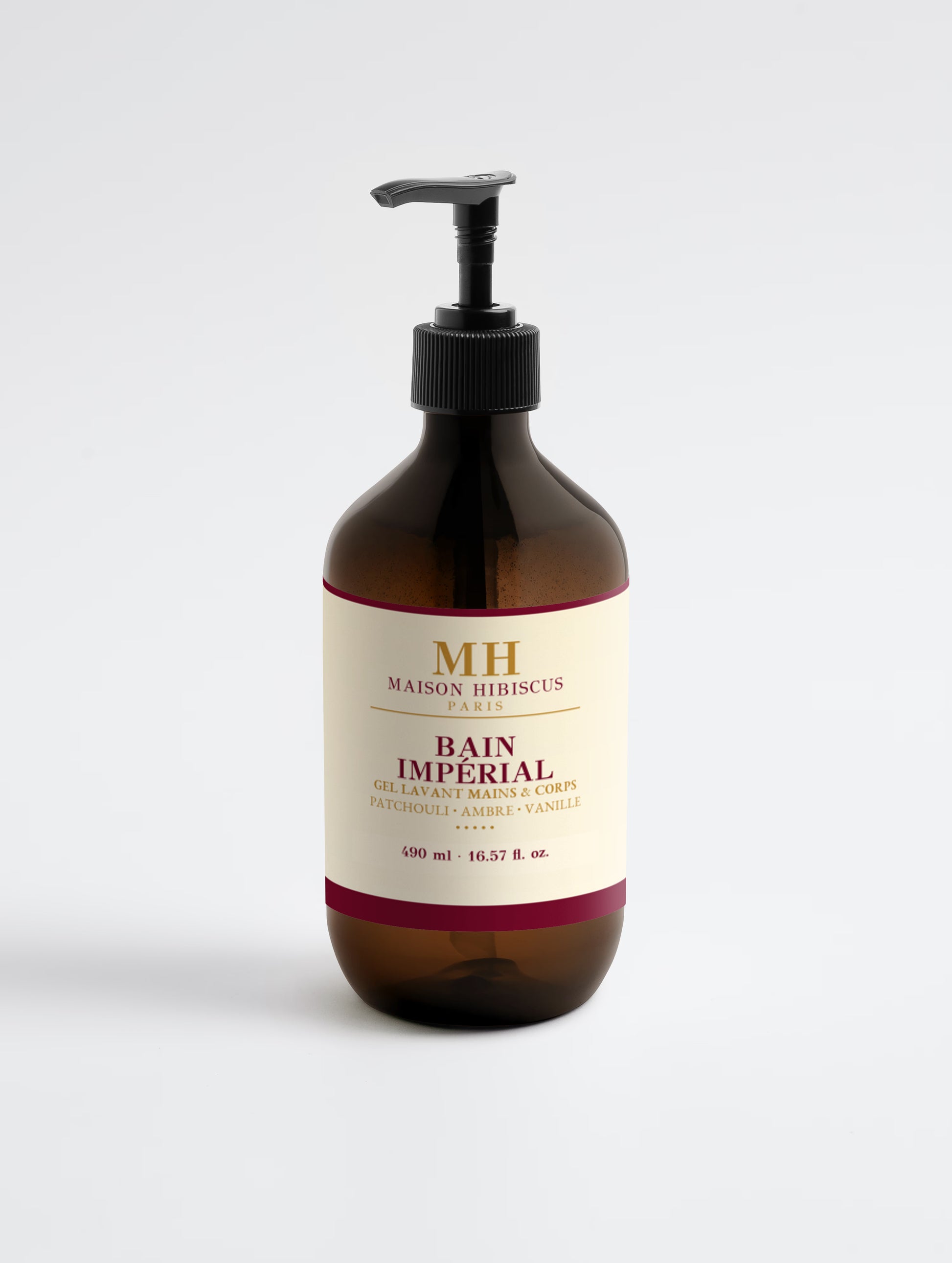 Bain Impérial, nettoyant corps patchouli ambre vanille — Maison Hibiscus Paris